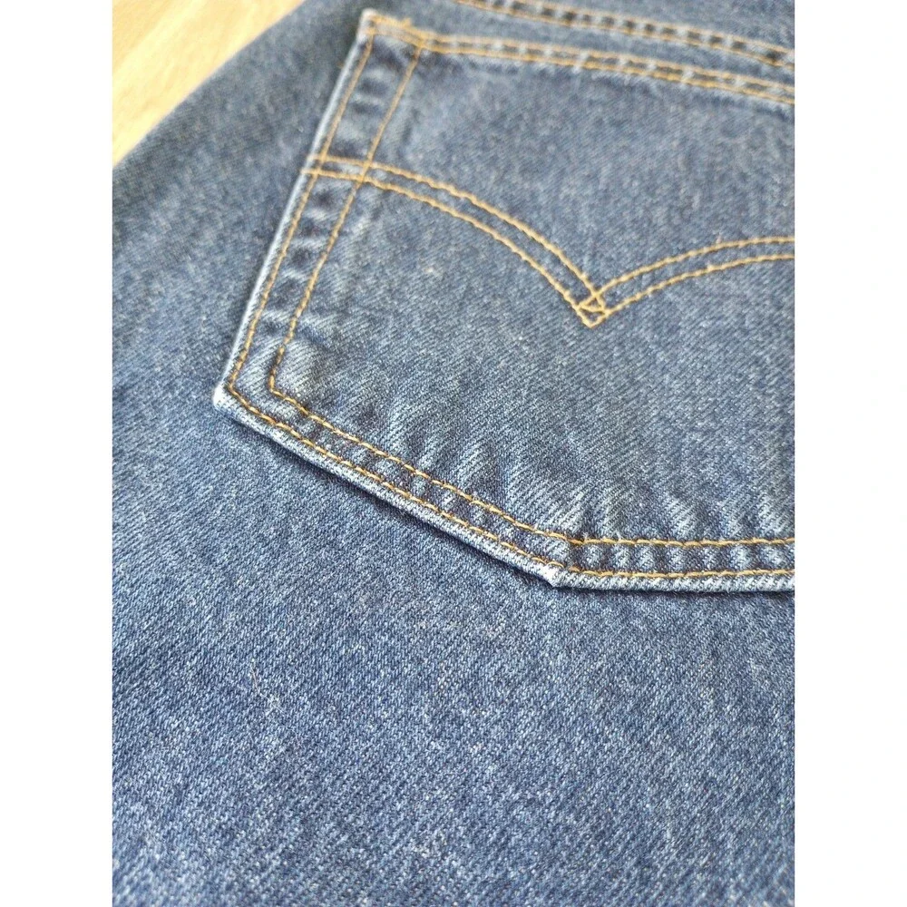 Vintage Levi's Red Tab Denim Jean Skirt Size 12 Blue 100% Cotton Knee Length USA